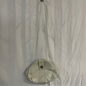Vintage Mimo Sacs of Canada white leather Shoulder Bag - Minimal Crossbody Purse